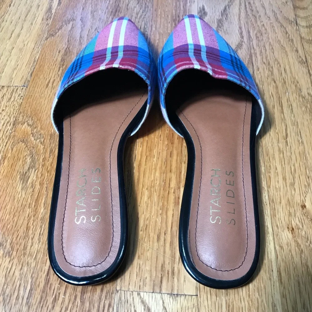 Plaid Mules by STARCH SLIDES - Picture 4 of 5